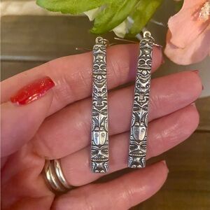 Sterling Silver Totem Pole Earrings🌻